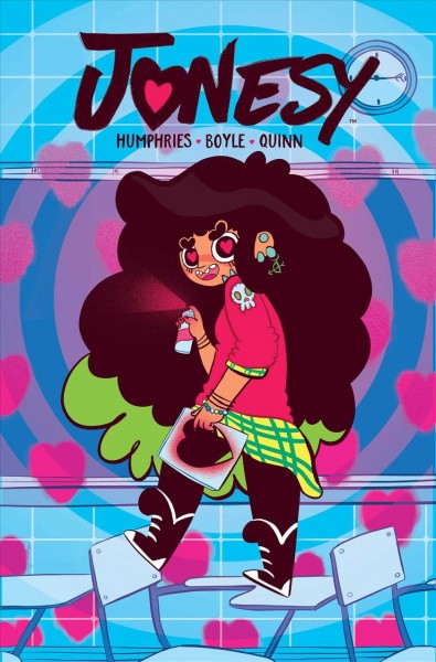 Jonesy. Volume One  by Sam Humphries & Caitlin Rose Boyle ; colors by Mickey Quinn ; letters by Corey Breen ; cover by Caitlin Rose Boyle.